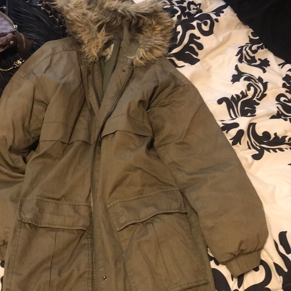 Forever 21 Military Fur jacket